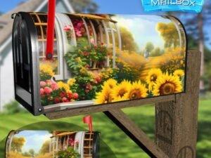 Sunflower Cottage #1 Decorative Rural Farm Mailbox Cover