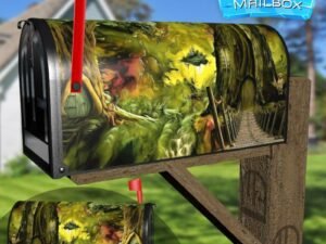 Fairy House in the Oak Tree #2 Decorative Rural Farm Mailbox Cover