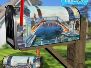 Bridge in Venice Decorative Rural Farm Mailbox Cover