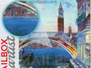 Bridge in Venice Colonial Mailbox Cover