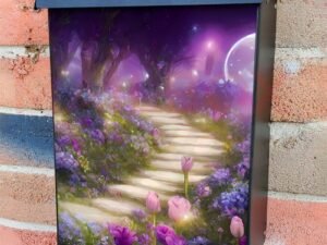 Fairy Garden in the Moonlight Colonial Mailbox Cover