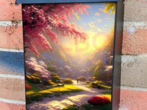 Spring in the Park #2 Colonial Mailbox Cover