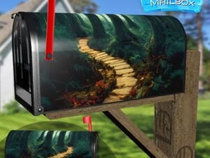 Path Through the Woods Decorative Rural Farm Mailbox Cover