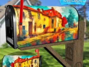 Villa by the Canal Decorative Rural Farm Mailbox Cover